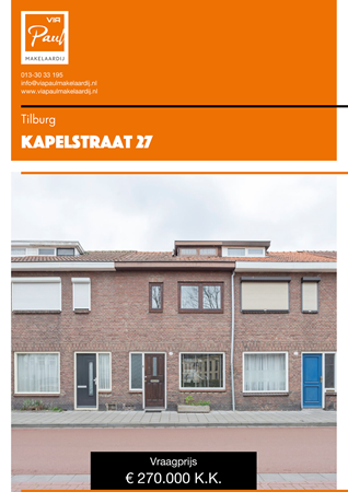 Brochure preview - Kapelstraat 27, 5046 CK TILBURG (1)