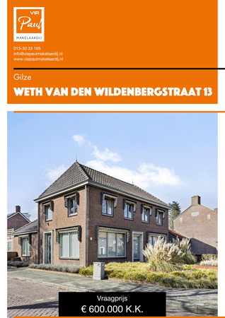 Brochure preview - Wethouder Van Den Wildenbergstraat 13, 5126 TK GILZE (1)