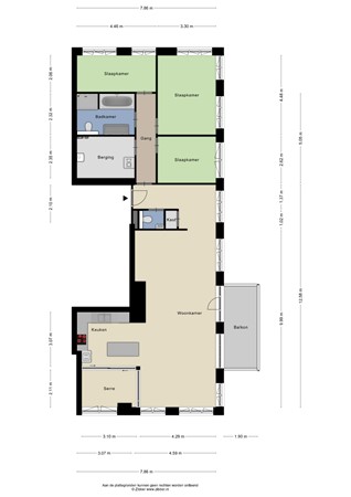 Floorplan - Caspar Houbenplein 16-34, 5018 DC Tilburg