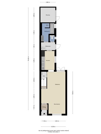 Floorplan - Leo Xiii-Straat 14, 5046 KJ Tilburg
