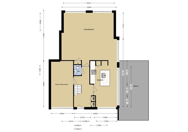 Floorplan - Steenbergenerf 6, 5035 HX Tilburg