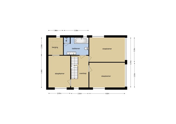 Floorplan - Steenbergenerf 6, 5035 HX Tilburg
