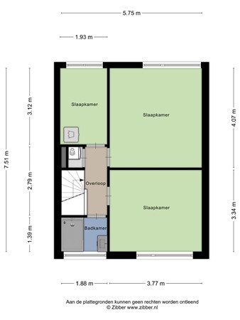 Floorplan - Zuidwiek 8, 4872 XW Etten-Leur