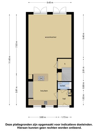 Floorplan - Prins Hendrikkade 163, 2225 JT Katwijk