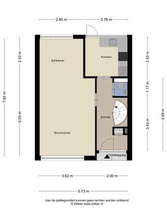 Floorplan - Willem Alexanderplantsoen 38, 2231 VH Rijnsburg