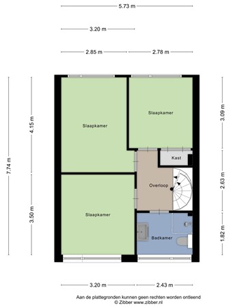 Floorplan - Willem Alexanderplantsoen 38, 2231 VH Rijnsburg