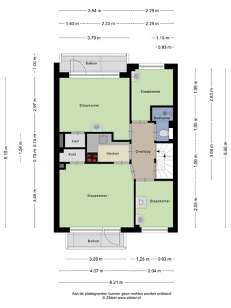 Floorplan - Boulevard, 2225 AD Katwijk