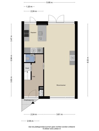 Floorplan - Paedtslaan 18, 2241 KB Wassenaar