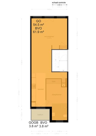 Floor plan - Weteringschans 131D, 1017 SC Amsterdam 