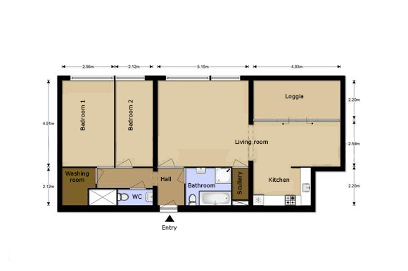 Floor plan - Mezquitalaan, 1064 NS Amsterdam 