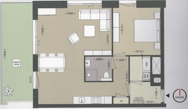 Floor plan - Rosy Wertheimstraat, 1082 MZ Amsterdam 