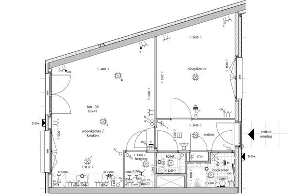 Floor plan - Wijdesteeg, 1012 RN Amsterdam 