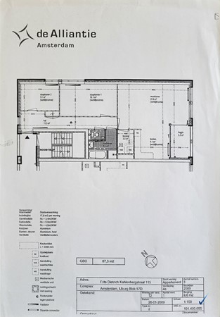 Floor plan - Fritz Dietrich Kahlenbergstraat, 1087 LL Amsterdam 