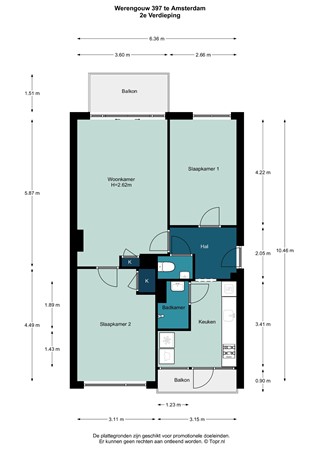 Plattegrond - Werengouw 397, 1024 NZ Amsterdam - Plattegrond.jpeg