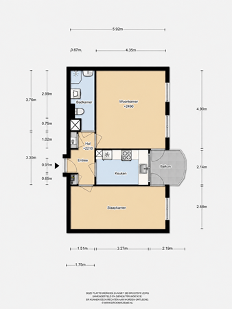 Plattegrond - Bernard Shawsingel, 1102 VD Amsterdam - Plattegrond.png