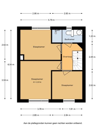 Mr. Dr. Schokkingstraat 23, 3904 EZ Veenendaal - Meester Doctor Schokkingstraat 23 - 1e verdieping - 2D.jpg