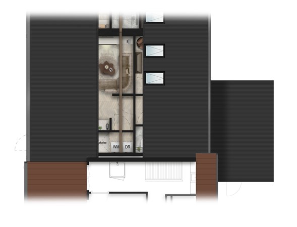 Julianastraat 23, 6732 AT Harskamp - Project Dorpsstraat 51 te Harskamp_Plattegrond schaal 1 op 50_Bnr 51a_Open ruimte.jpg