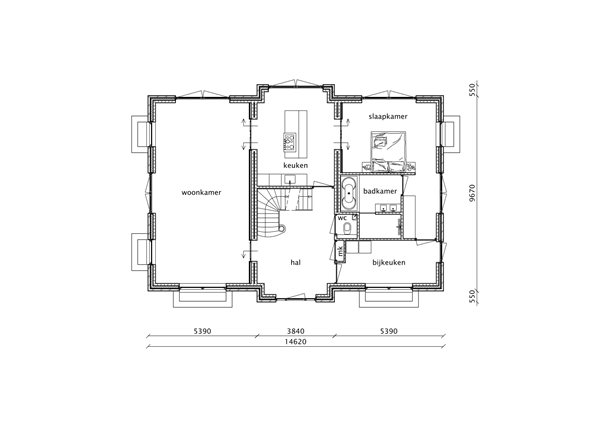 Dorpsstraat 8A, 6741 AK Lunteren - Plattegrond indeling begane grond.png