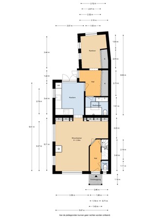 Meikade 16E, 6718 VJ Ede - Meikade 16E - Begane grond - 2D.jpg