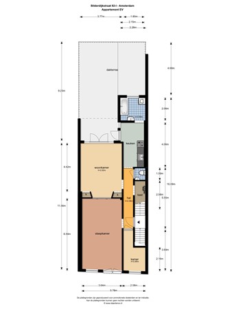 Floor plan - Bilderdijkstraat 92-1, 1053 KX Amsterdam 