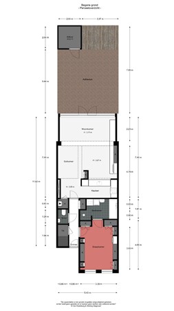 Floor plan - Tweede Helmersstraat 36H, 1054 CK Amsterdam 