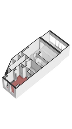 Floor plan - Tweede Helmersstraat 36H, 1054 CK Amsterdam 