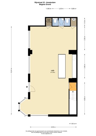 Floor plan - Rijnstraat 32, 1078 RC Amsterdam 