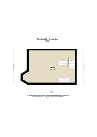 Floor plan - Rijnstraat 32, 1078 RC Amsterdam 