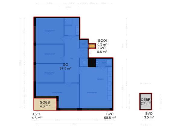 Floor plan - Tidorestraat 189, 1095 KV Amsterdam 