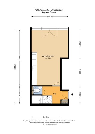 Floor plan - Retiefstraat 7C, 1092 VV Amsterdam 