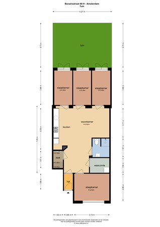 Floor plan - Bonairestraat 80H, 1058 XL Amsterdam 