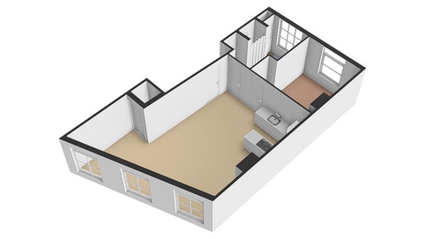 Floor plan - Prins Hendrikkade 105-1, 1011 AJ Amsterdam 