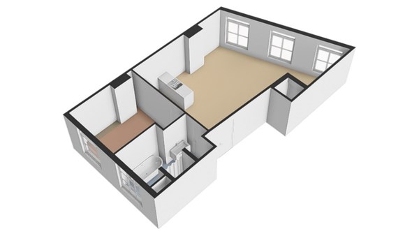 Floor plan - Prins Hendrikkade 105-1, 1011 AJ Amsterdam 