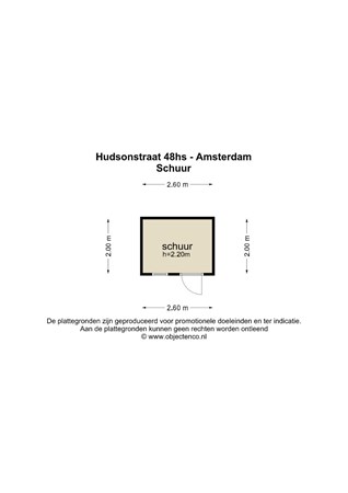 Floor plan - Hudsonstraat 48H, 1057 SM Amsterdam 