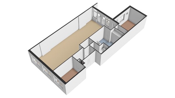 Floor plan - Recht Boomssloot 80-1, 1011 ED Amsterdam 