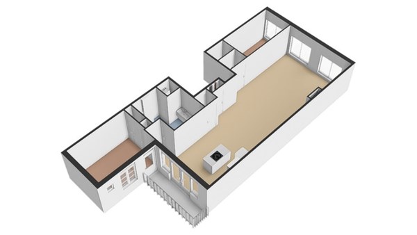 Floor plan - Recht Boomssloot 80-2, 1011 ED Amsterdam 