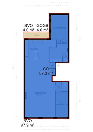 Plattegrond - Recht Boomssloot 80-2, 1011 ED Amsterdam - 132153_NEN.jpg