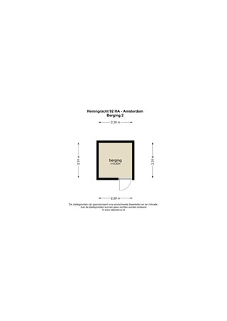 Floor plan - Herengracht 92HA, 1015 BS Amsterdam 
