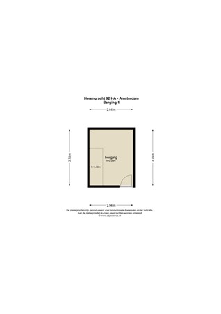 Floor plan - Herengracht 92HA, 1015 BS Amsterdam 