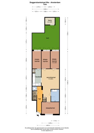 Plattegrond - Doggersbankstraat 9H, 1055 NV Amsterdam - 137731_T.jpg