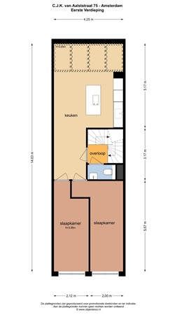 Floor plan - C.J.K Van Aalststraat 75, 1019 JX Amsterdam 