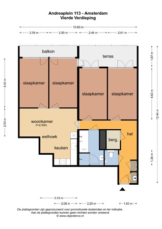 Floor plan - Andreasplein 113, 1058 GD Amsterdam 