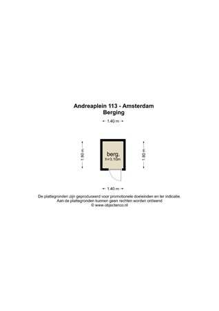 Floor plan - Andreasplein 113, 1058 GD Amsterdam 