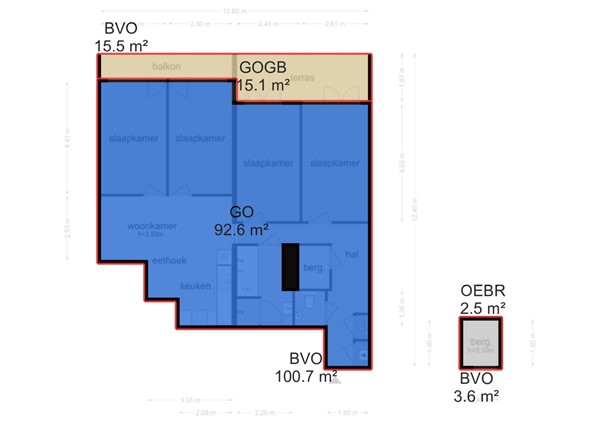 Floor plan - Andreasplein 113, 1058 GD Amsterdam 