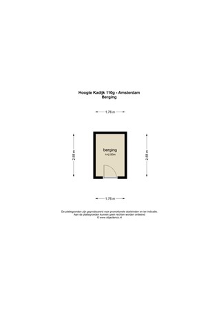 Floor plan - Hoogte Kadijk 110G, 1018 BT Amsterdam 