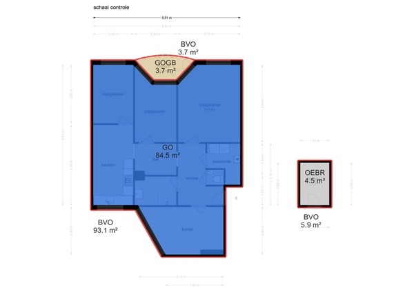 Floor plan - Hoogte Kadijk 110G, 1018 BT Amsterdam 