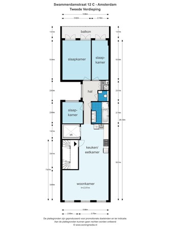 Floor plan - Swammerdamstraat 12C, 1091 RT Amsterdam 