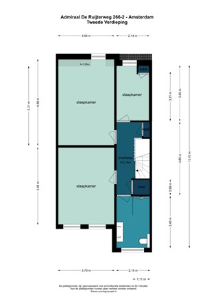 Floor plan - Admiraal de Ruijterweg 266-2, 1055 MR Amsterdam 