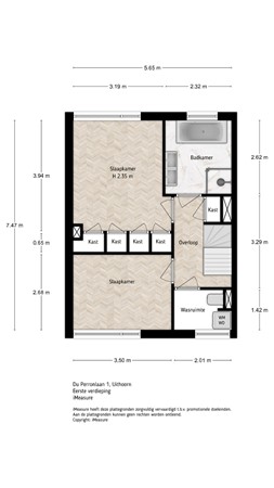 Floor plan - Du Perronlaan 1, 1422 CP Uithoorn 