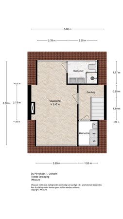 Floor plan - Du Perronlaan 1, 1422 CP Uithoorn 
